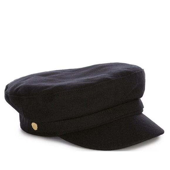 Vince Camuto black poly wood paper boy cap O/S - Picture 1 of 5